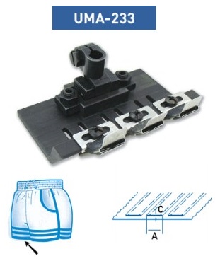 Лапка UMA-233 (6,4 мм) 10 мм на 12-иг поясную машину для 3-х лампас 